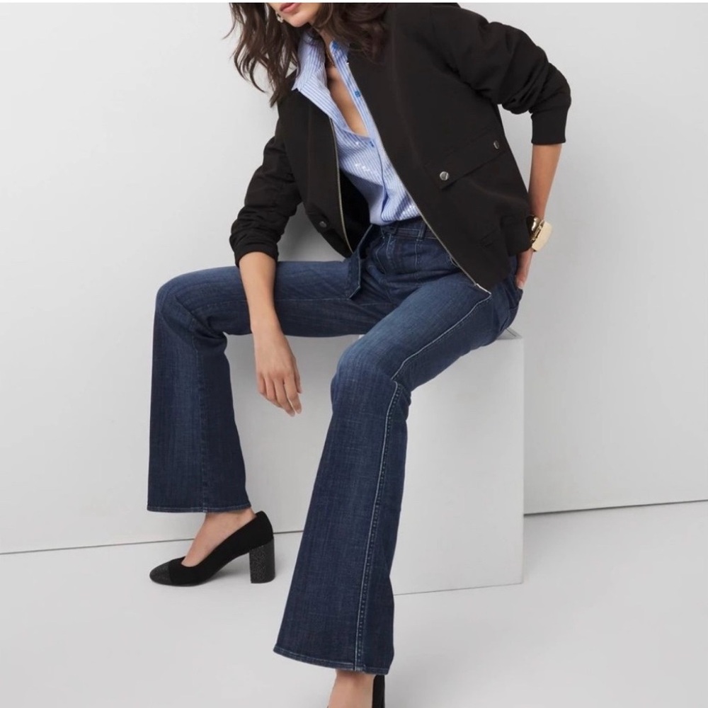 White House Black Market Skinny Flare Jeans 14